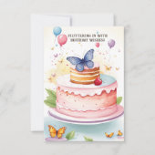 Butterfly Bliss Birthday Card Einladung (Vorderseite)