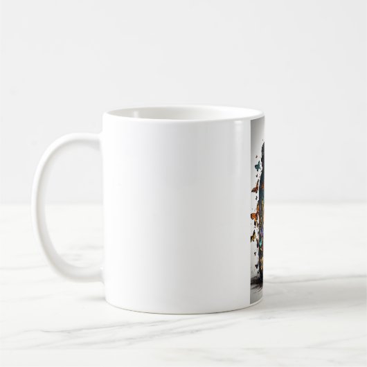 Butterfly Bliss Keramik Tasse" Kaffeetasse (Links)