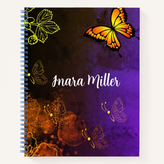 Butterfly Bliss Lined Journal Notizblock (Vorderseite)