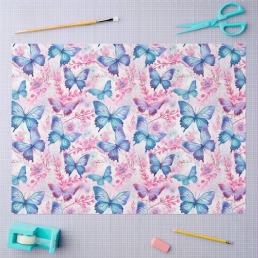 Butterfly Bliss Muster Decoupage Seidenpapier (Basteln)