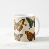 Butterfly Bliss: Vintag Kaffeetasse (VorderseiteRechts)