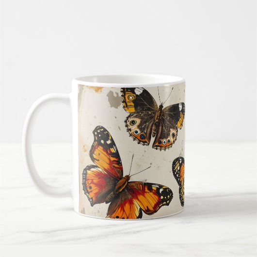 Butterfly Bliss: Vintag Kaffeetasse (Links)