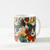 Butterfly Bliss: Vintag Kaffeetasse (VorderseiteRechts)