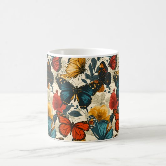 Butterfly Bliss: Vintag Kaffeetasse (Mittel)