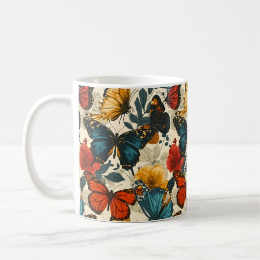 Butterfly Bliss: Vintag Kaffeetasse (Links)