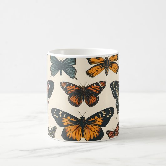 Butterfly Bliss: Vintag Kaffeetasse (Mittel)
