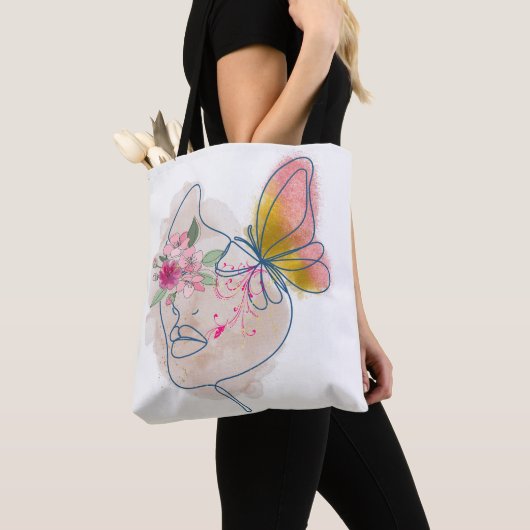 Butterfly Bloom - Abstraktes Blumengeflecht Tasche (Von Nahem)