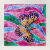 Butterfly Blooms: Ein Batik-Inspiriertes Puzzle (Horizontal)
