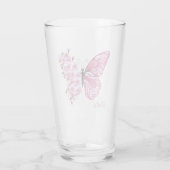 Butterfly-Blossoglas mit Individuelle Name Glas (Rückseite)