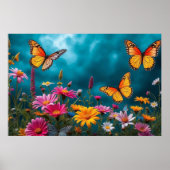 Butterfly Blossom Haven - Lebhafte Harmonie der Bl Poster (Vorne)