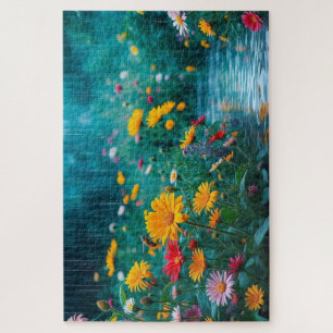 Butterfly Blossom Haven - Lebhafte Harmonie der Bl Puzzle