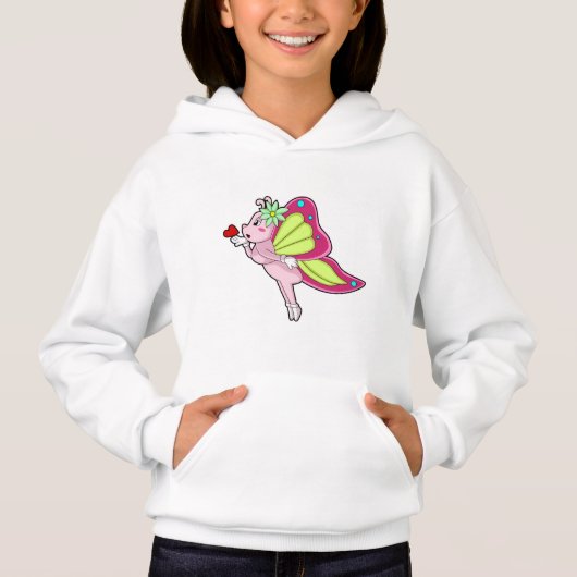 Butterfly Blossom Herz Hoodie (Vorderseite)