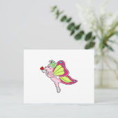Butterfly Blossom Herz Postkarte (Stehend Vorderseite)