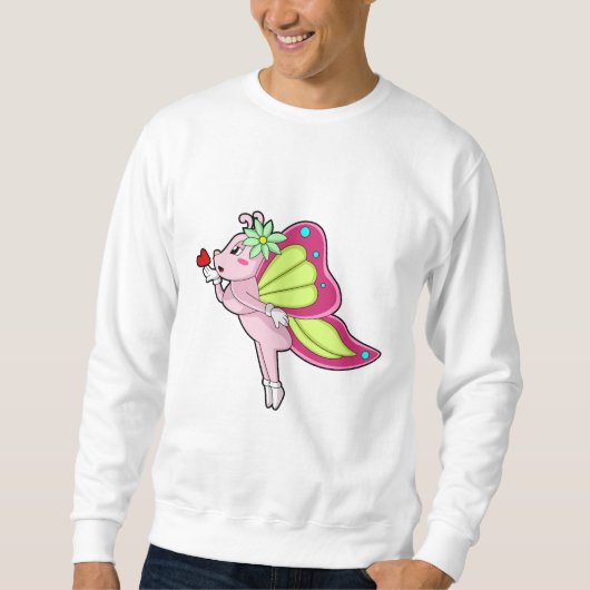Butterfly Blossom Herz Sweatshirt (Vorderseite)