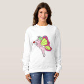 Butterfly Blossom Herz Sweatshirt (Vorne ganz)