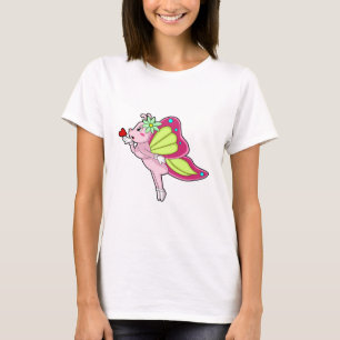 Butterfly Blossom Herz T-Shirt