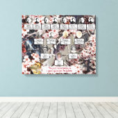 Butterfly Blossoms Foto Familienbaum Leinwand Kuns (Insitu (Holzboden))