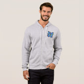 Butterfly Blue Black Insekt Wing Fly Spring Hoodie (Vorne ganz)