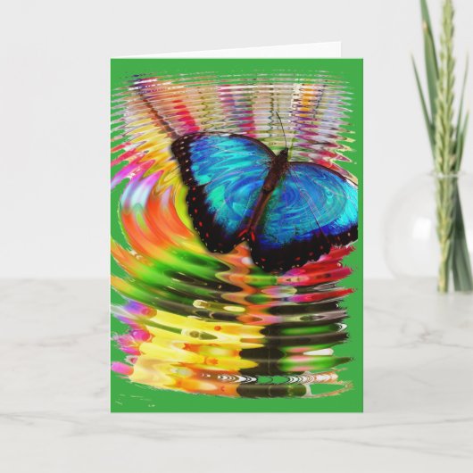 Butterfly Blue - eine Karte, die nicht umarmt wird Karte (Vorderseite)