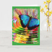 Butterfly Blue - eine Karte, die nicht umarmt wird Karte (Gelbe Blume)
