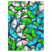 Butterfly Blue Gray Hive | Schmetterlingsklammer Klemmbrett (Rückseite)