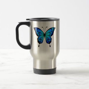 Butterfly Blue Insect Illustration-20284 T - Shirt Reisebecher