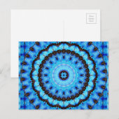 Butterfly Blue Mandala Postkarte (Vorne/Hinten)