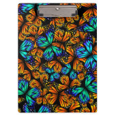 Butterfly Blue Orange Hive | Schmetterlingsklammer Klemmbrett (Vorderseite)