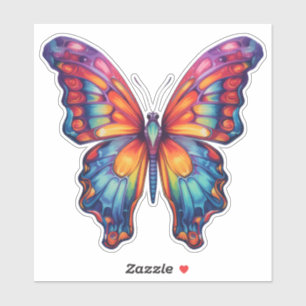 Butterfly Blue Orange Wings Aufkleber