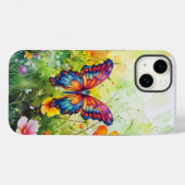 Butterfly Blue Orange Wings Case-Mate iPhone Hülle (Rückseite (Horizontal))