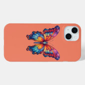 Butterfly Blue Orange Wings Case-Mate iPhone Hülle (Rückseite (Horizontal))