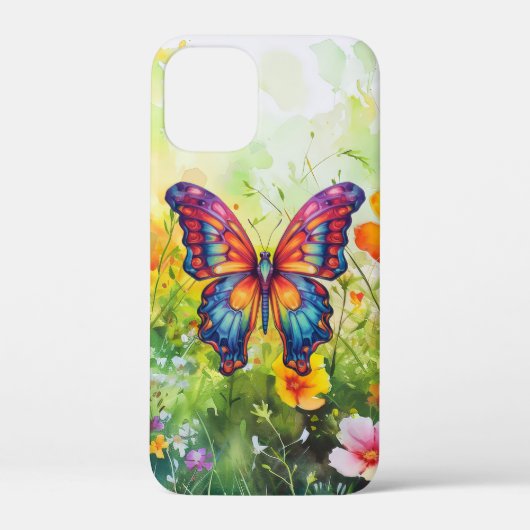 Butterfly Blue Orange Wings Case-Mate iPhone Hülle (Rückseite)