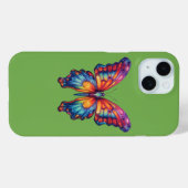 Butterfly Blue Orange Wings Case-Mate iPhone Hülle (Rückseite (Horizontal))