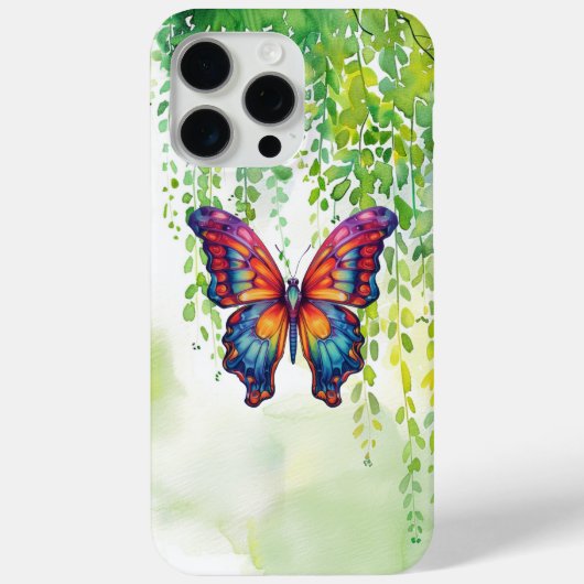 Butterfly Blue Orange Wings Case-Mate iPhone Hülle (Rückseite)
