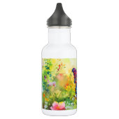 Butterfly Blue Orange Wings Edelstahlflasche (Links)