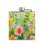 Butterfly Blue Orange Wings Flachmann (Rückseite)