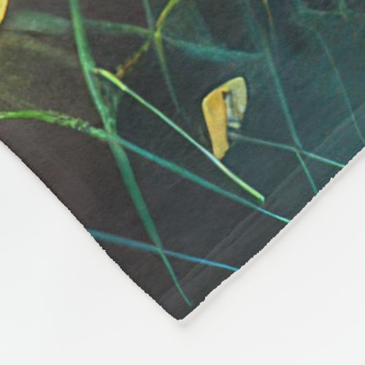 Butterfly Blue Orange Wings Fleecedecke (Ecke)