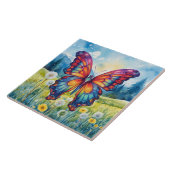 Butterfly Blue Orange Wings Fliese (Seite)