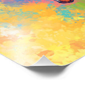 Butterfly Blue Orange Wings Fotodruck (Ecke)