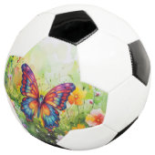 Butterfly Blue Orange Wings Fußball (Dreiviertel)