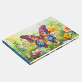 Butterfly Blue Orange Wings Gästebuch (Ecke)