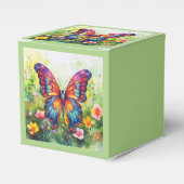 Butterfly Blue Orange Wings Geschenkschachtel (Vorderseite)