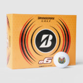 Butterfly Blue Orange Wings Golfball (Verpackungen)