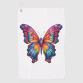 Butterfly Blue Orange Wings Golfhandtuch (Vorderseite)
