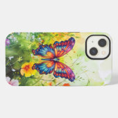 Butterfly Blue Orange Wings iPhone Hülle (Rückseite (Horizontal))