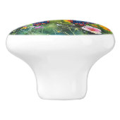 Butterfly Blue Orange Wings Keramikknauf (Seitenansicht)