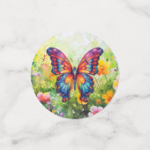 Butterfly Blue Orange Wings Konfetti (Klein Vorderseite)