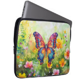 Butterfly Blue Orange Wings Laptopschutzhülle (Vorne Rechts)