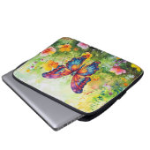 Butterfly Blue Orange Wings Laptopschutzhülle (Vorne Knopf)