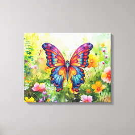 Butterfly Blue Orange Wings Leinwanddruck